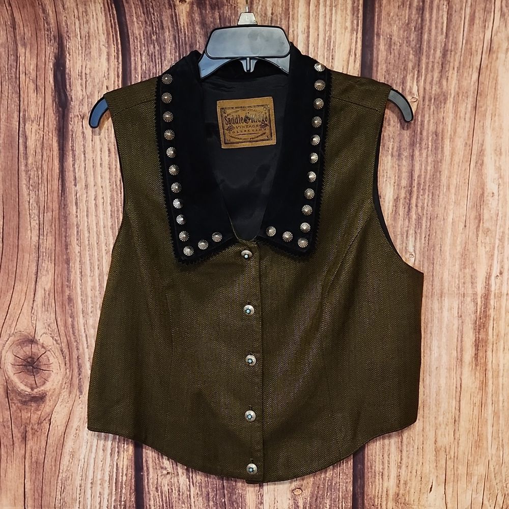 Vintage Saddle Ridge western vest size large